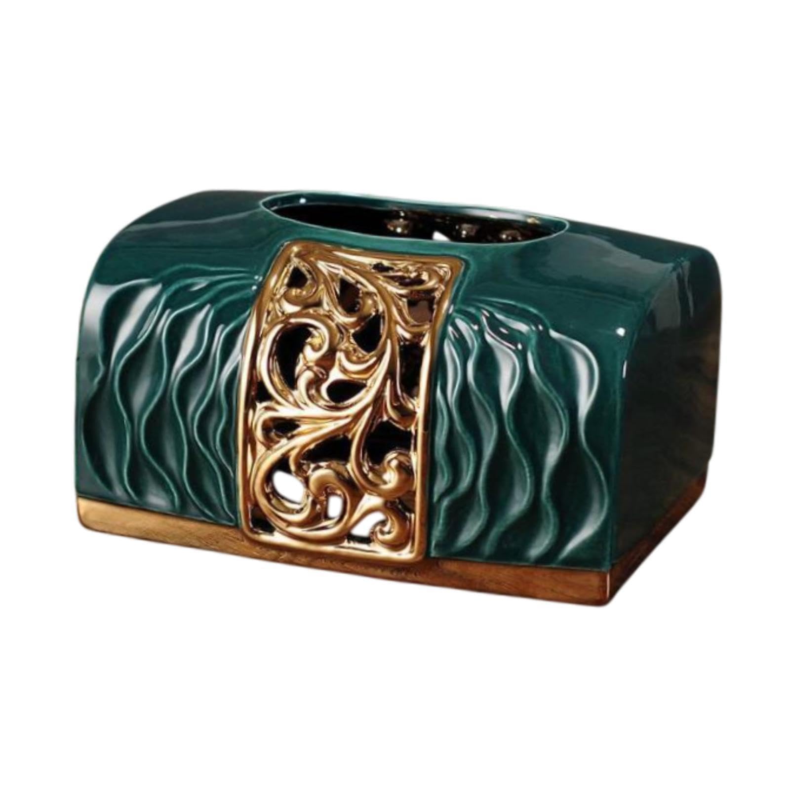 ALCXAZS Refined Tissue Holder Dispenser Stylish Tissue Box Cover Elegant Relief Living Room And Bedroom Dining Area Box Cover Relief Holder Decor
