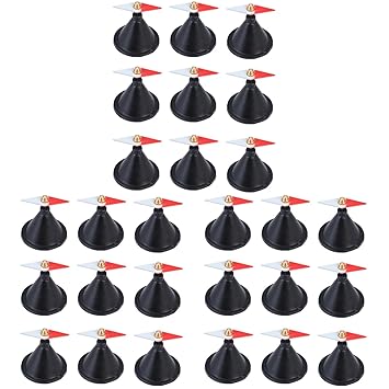 ULTECHNOVO Toy Magnets 48 Pcs Rhombus Magnetic Needle with Base Diamond Shaped Magnet Needles Diamond Magnetic Needle Laboratory Magnet Kids Compass Primary School Plastic Toy Ring Teaching