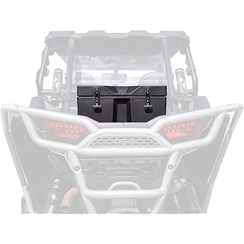 SuperATV Heavy Duty Insulated Rear Cooler/Cargo Box for Polaris RZR XP Turbo/XP 4 Turbo (2016+) - Sealed Lid Keeps Ice in and Mud Out!