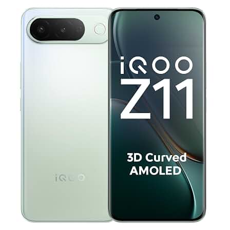 iQOO Z11 5G (Aurora Green, 8GB RAM, 128GB Storage) | India's 1st MediaTek Dimensity 7500 Turbo Processor* | 3D Curved Display- Brightest Display in the Segment* | AI Captions- Record & Recap*