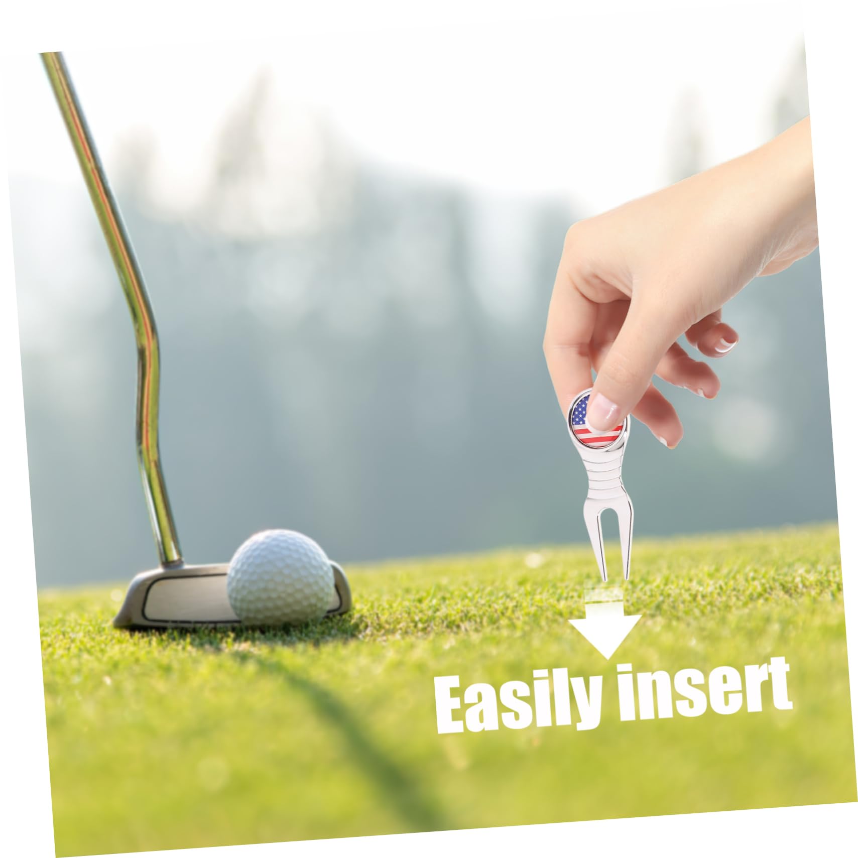 Toddmomy Metal Golf Divot Tool Set Teilig mit Hutclip und Robustem Ballmarker Tragbares Golfzubehör für Präzise Ballmarkierung und Platzreparatur Stilvoll und Langlebig für Outdoor