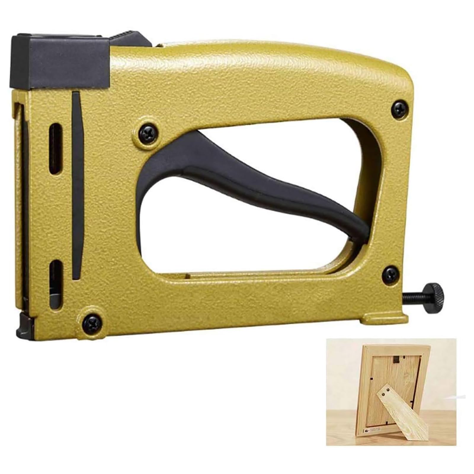 Herramienta práctica de enmarcar para bricolaje, herramienta de marco de fotos de mano con 1000 puntos, pistola de metal ligera