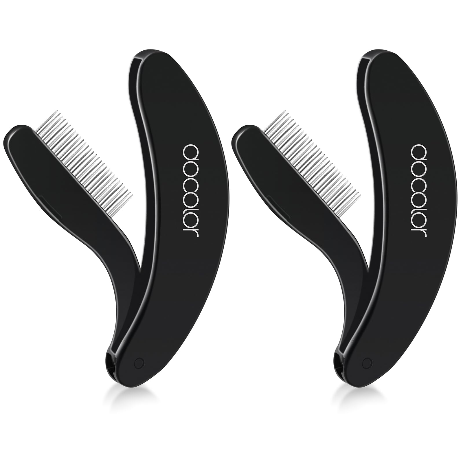 docolor Foldable Eyelash Comb 2 PCS Separator Folding Lash Comb Eyebrow Mascara Applicator Eyelash Definer Arc Designed Cosmetic Brushes Tool