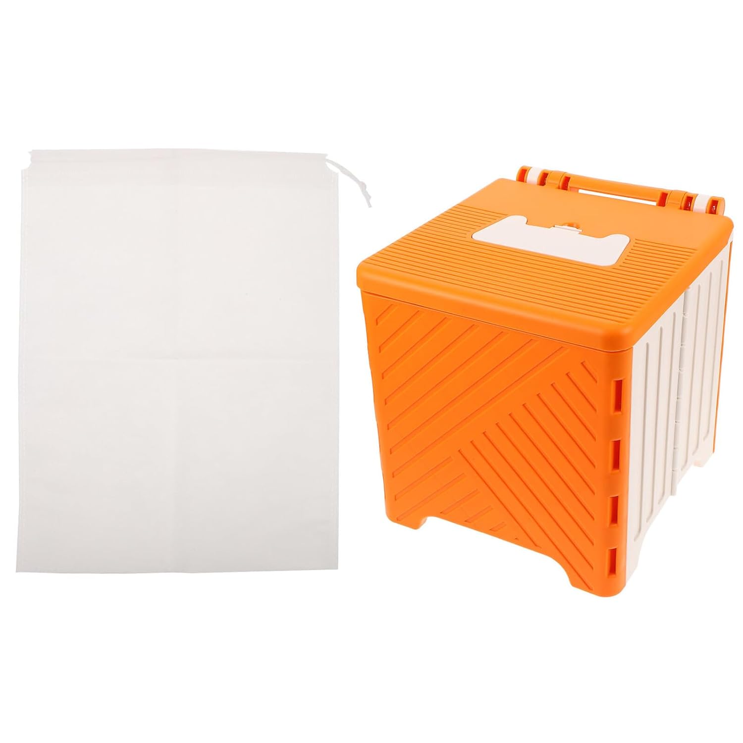 GALPADA Portable Foldable Potty Training Seat with Orange Pu Cushion and Storage Bag, Travel Camping Portable Toilet for Boys, Lightweight Travel Potty Chair for Indoor and Outdoor
