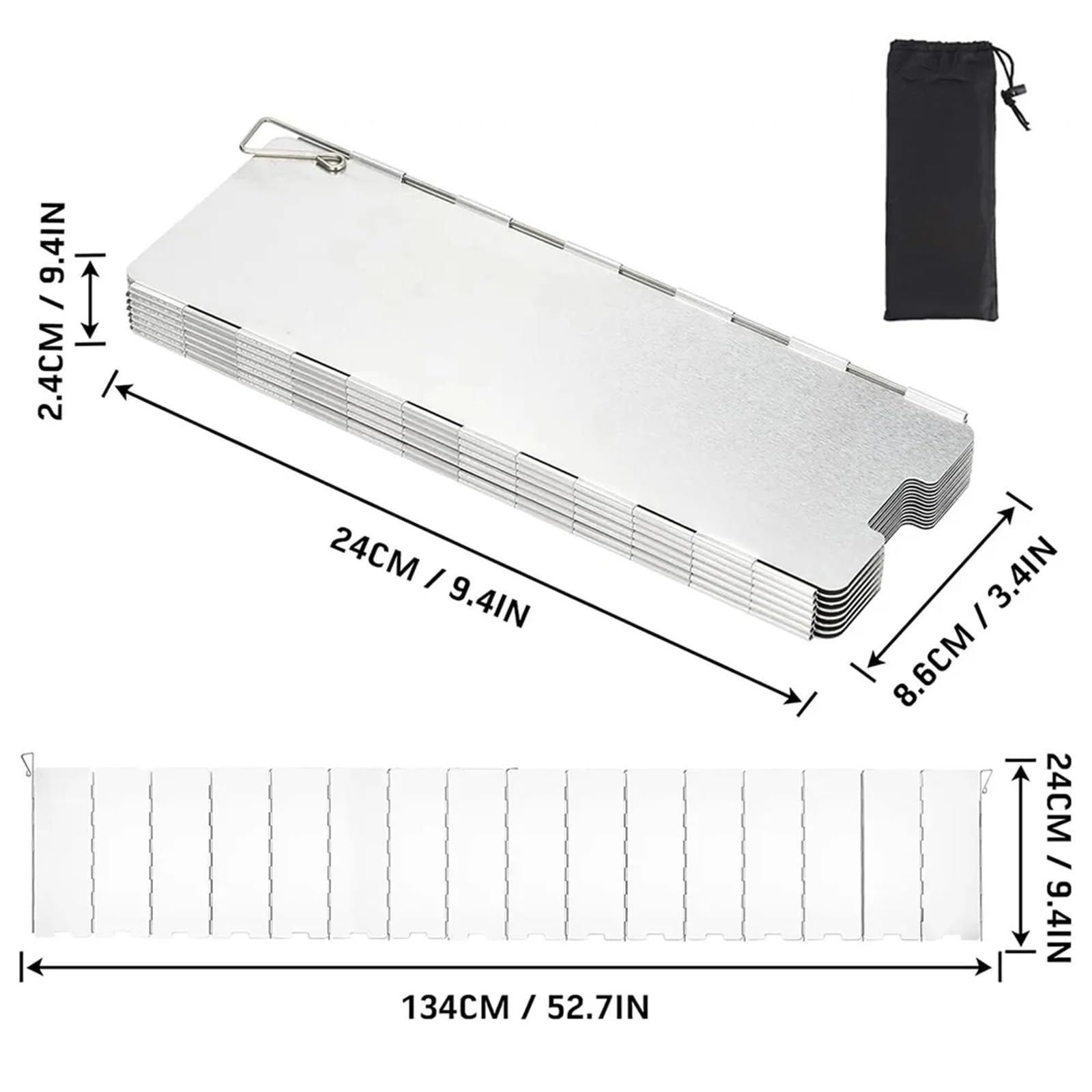 Parabrisas de aluminio for estufa camping