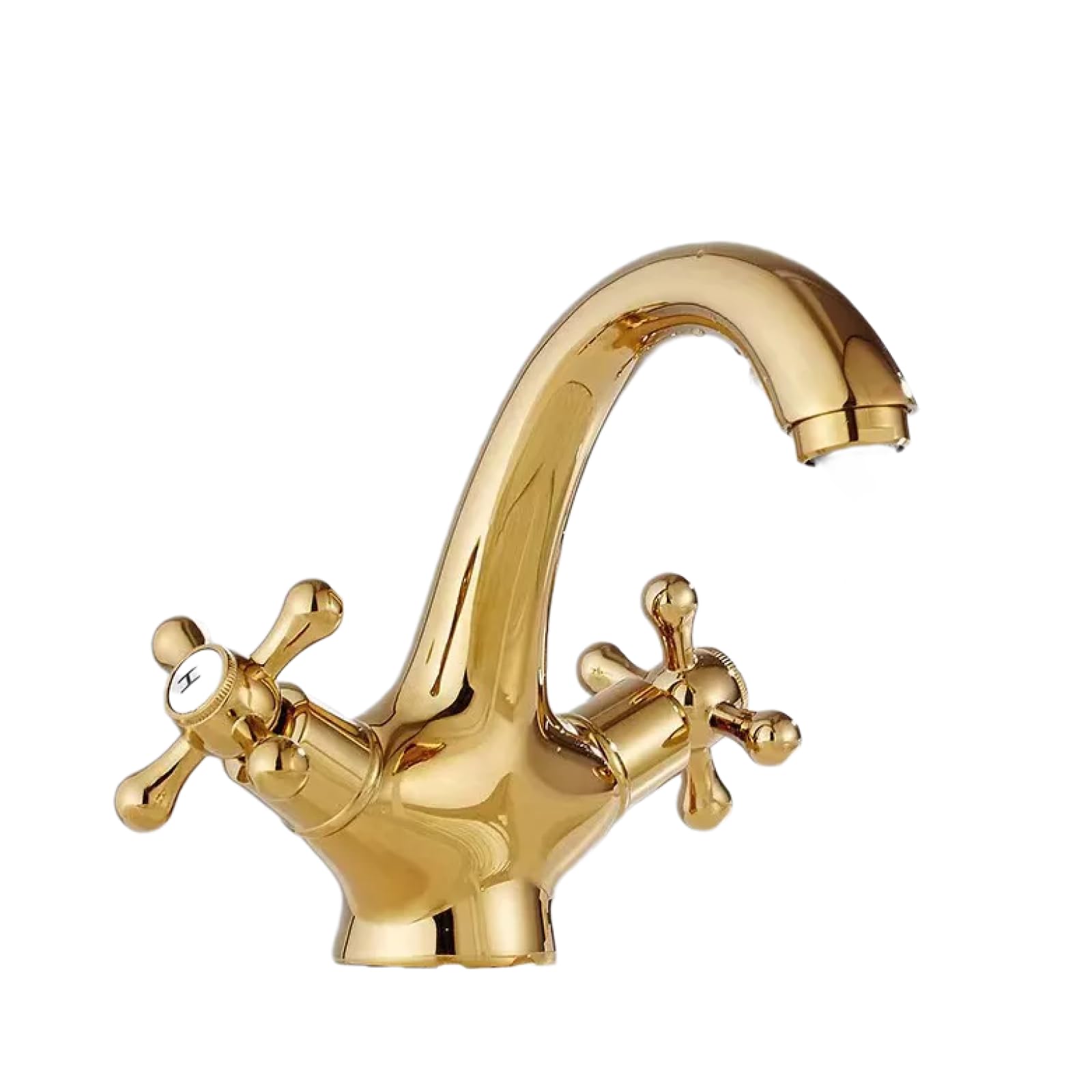 Rubinetti Bagno Rubinetto Per Lavabo In Rame Dorato Rubinetto Per Lavabo Da Bagno Doppia Maniglia Rubinetto Per Lavabo Caldo E Freddo Oro