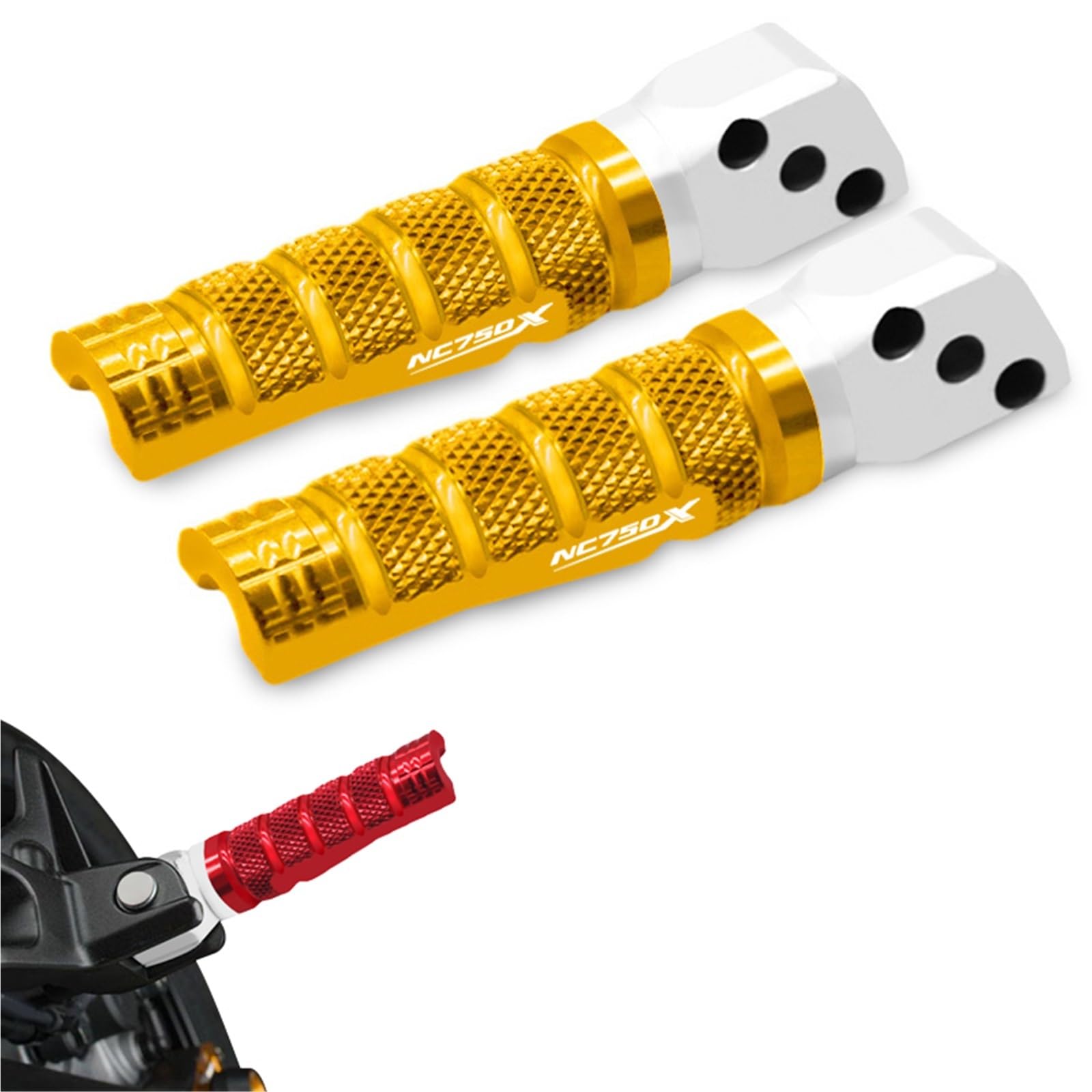 Pédales arrière NC750X anti-glissement accessoires moto en aluminium