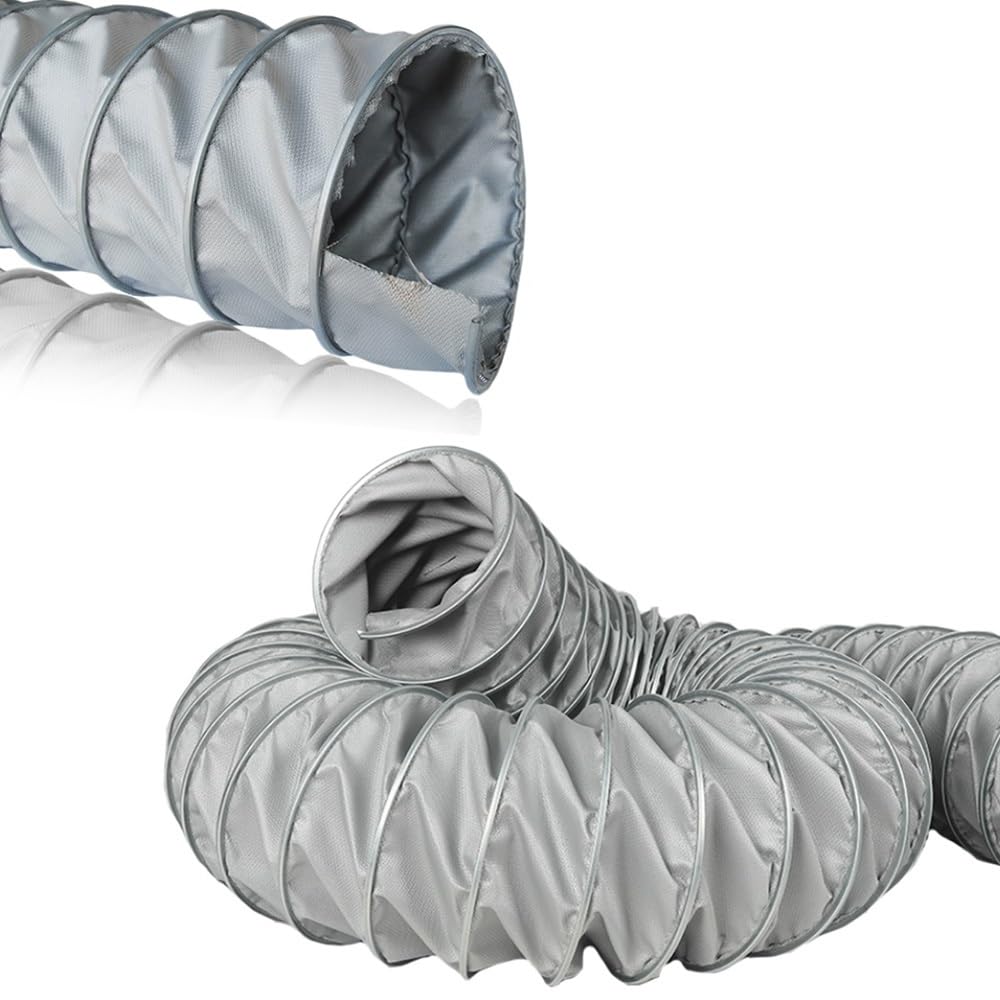 2 4 6 10 12 Zoll Hitzebeständiger Flexschlauch Einziehbarer Schlauch für Abluft Entlüftung HVAC Abluftschlauch für HVAC Systeme Wäschetrockner Dunstabzugshaube