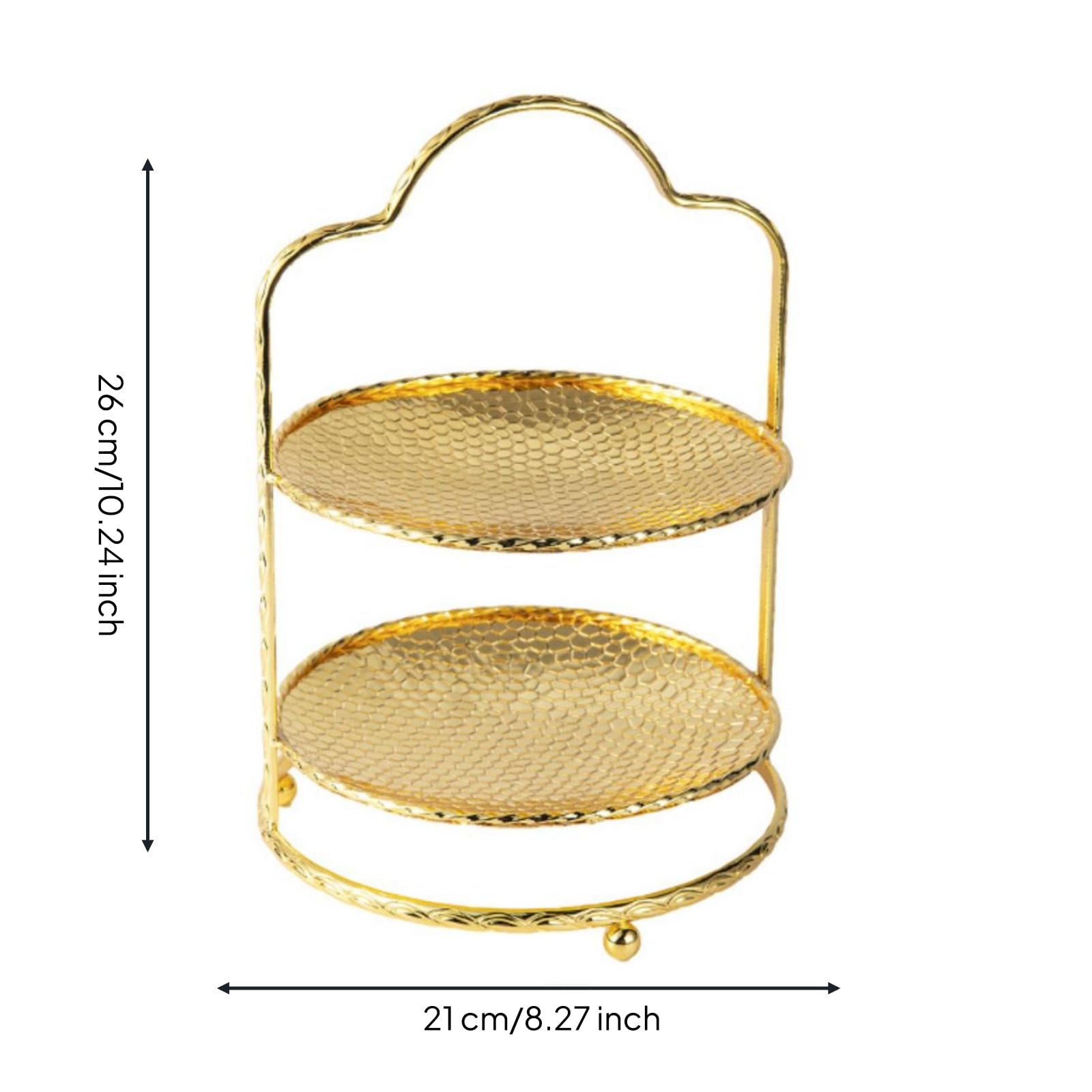 Présentoir à ssert Ajouré Support à Gâteau Décoratif Support à Gâteaux avec Pied pour Buffet , Grand, Deux Niveaux , style to 10