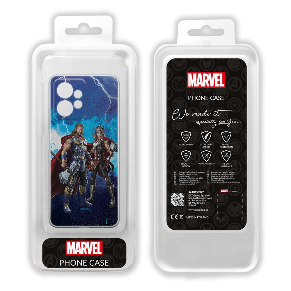 ERT Group Custodia Per Xiaomi Redmi Note 12 4G Con Licenza Ufficiale Marvel: Modello Venom 005, Cover In TPU Flessibile E Resistente