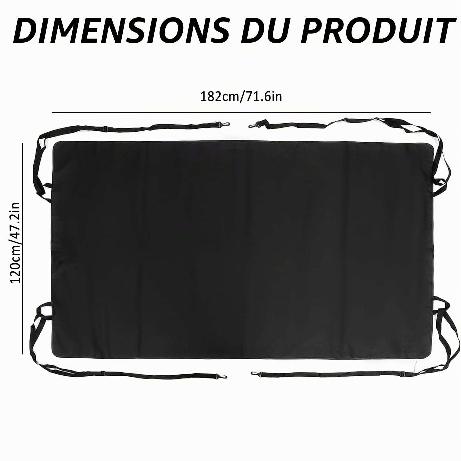 Housse de Protection pour Porte arrière de Grange, Tissu Oxford 210D Couverture de Porte de Grange arrière Étanche Car Barn Doors Cover avec 4 Clips métalliques Convient pour T5