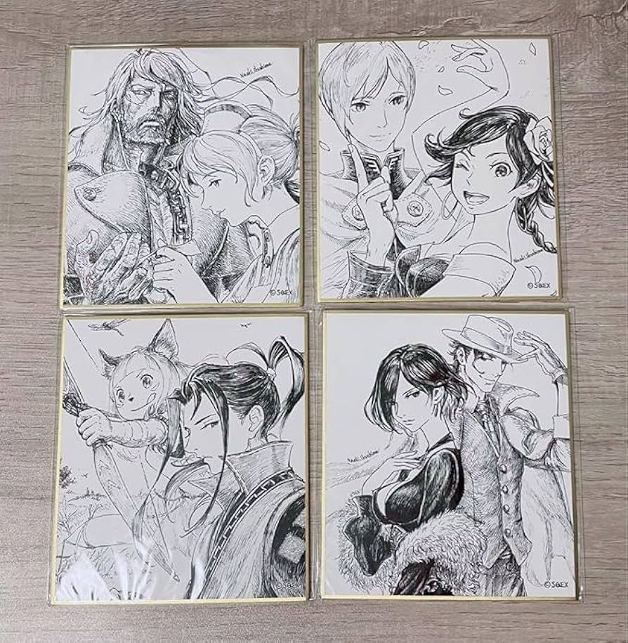 オクトパストラベラーII 色紙４枚セット　スクエニカフェ Amazon.co.jp: オクトパストラベラー2 ミニ色紙セット スクエニ