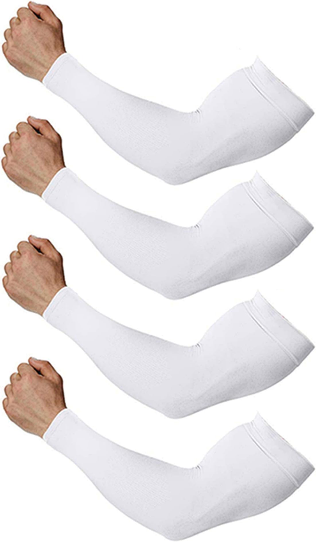 4-Pairs Arm Sleeves for Men and Women - Tattoo Cover Up - Cooling Sports Sleeve for Basketball Golf Football