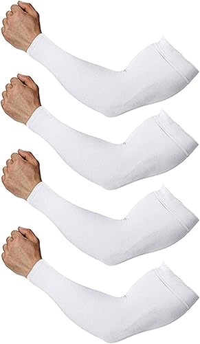 4 pares de mangas de brazo para hombres y mujeres, cubierta de tatuaje, manga deportiva refrescante para baloncesto, golf, fútbol