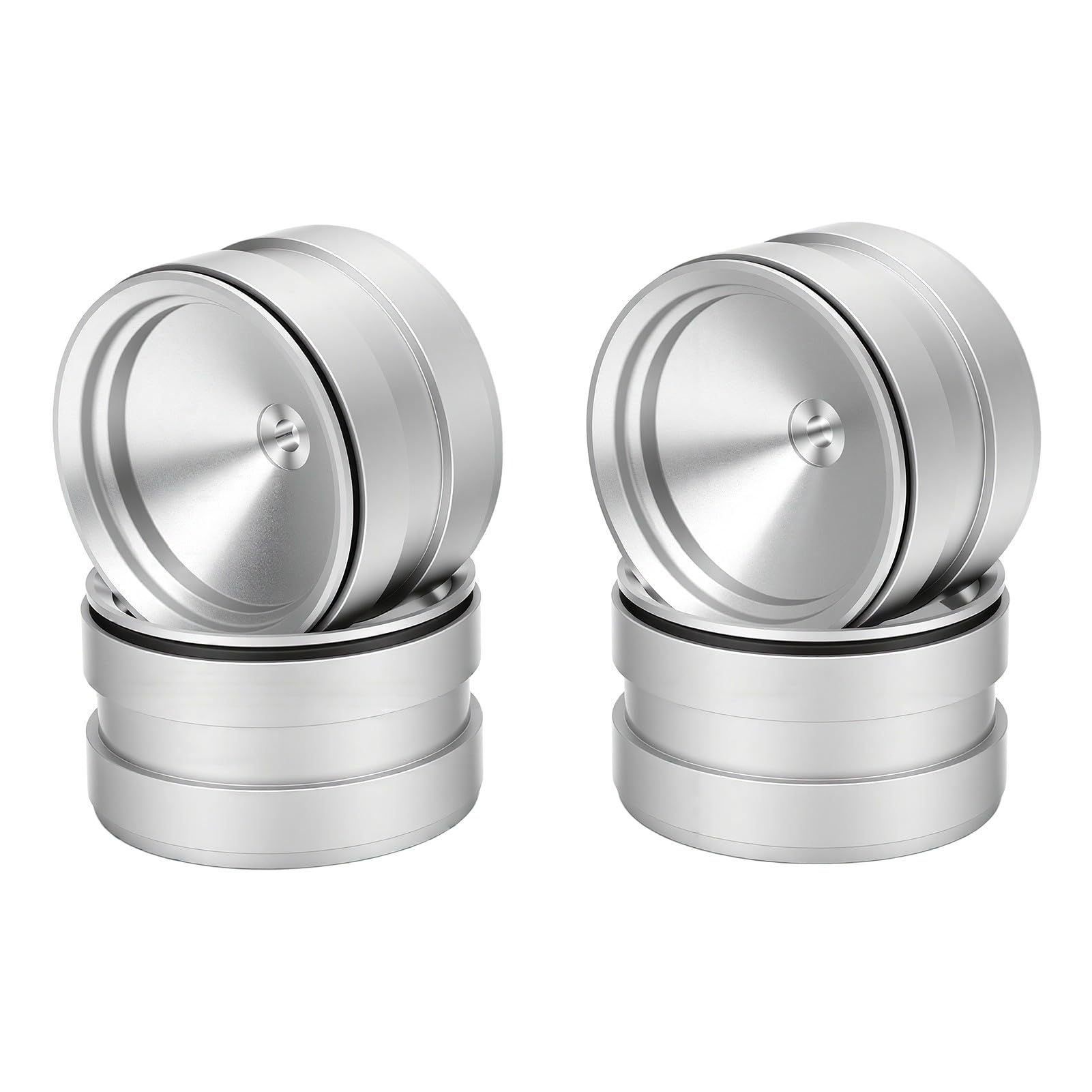 Dilwe Piasty kół Gąsienic RC 1/10, Stop Aluminium, 2,2 Cala, 185 G (SILVER)