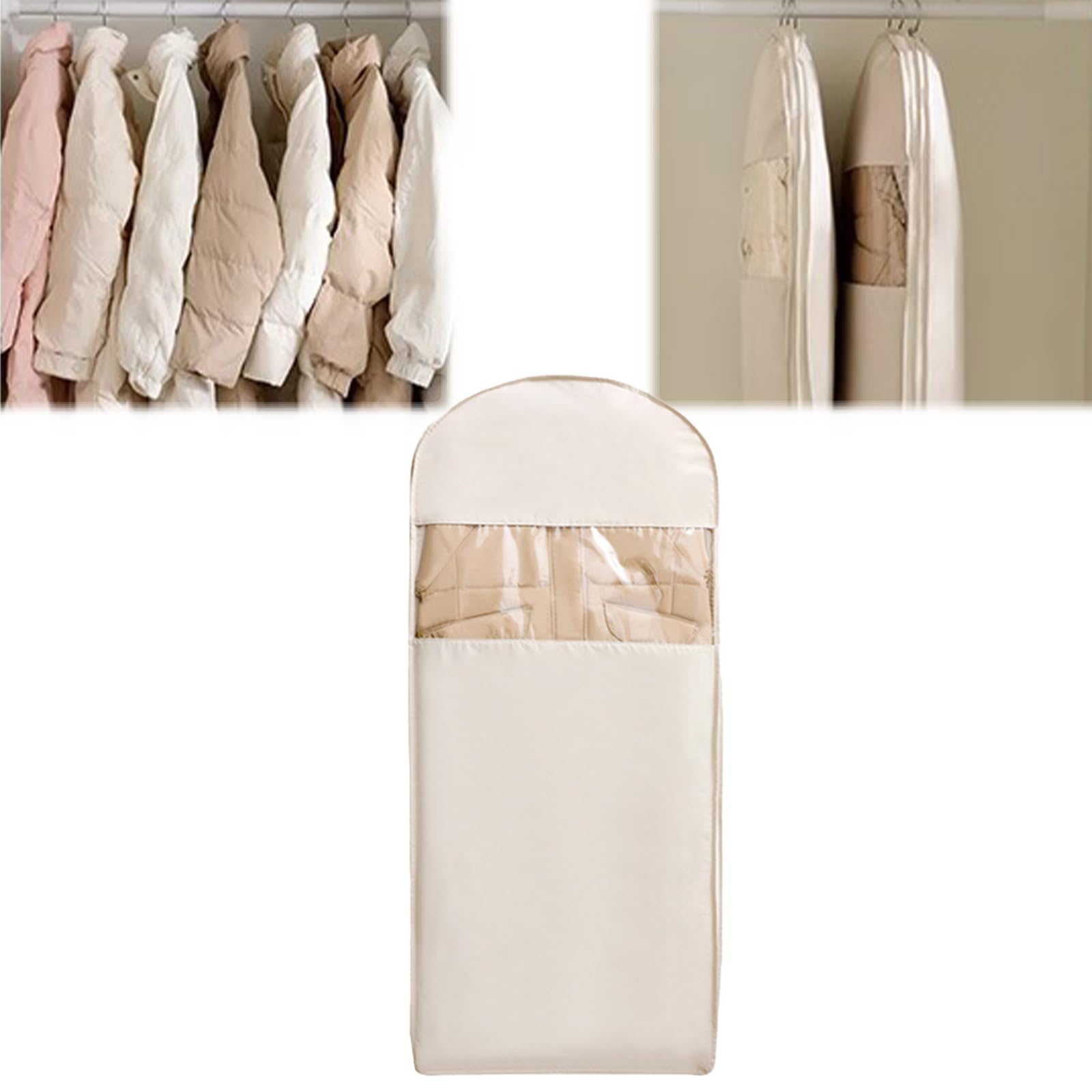 Sac de rangement suspendu avec fermeture auto-compressante pour un gain de place maximal