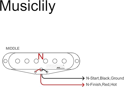 Miniatura 3 de Wilkinson - Pastilla central de cerámica de alto rendimiento para guitarra eléctrica estilo Strat, color negro