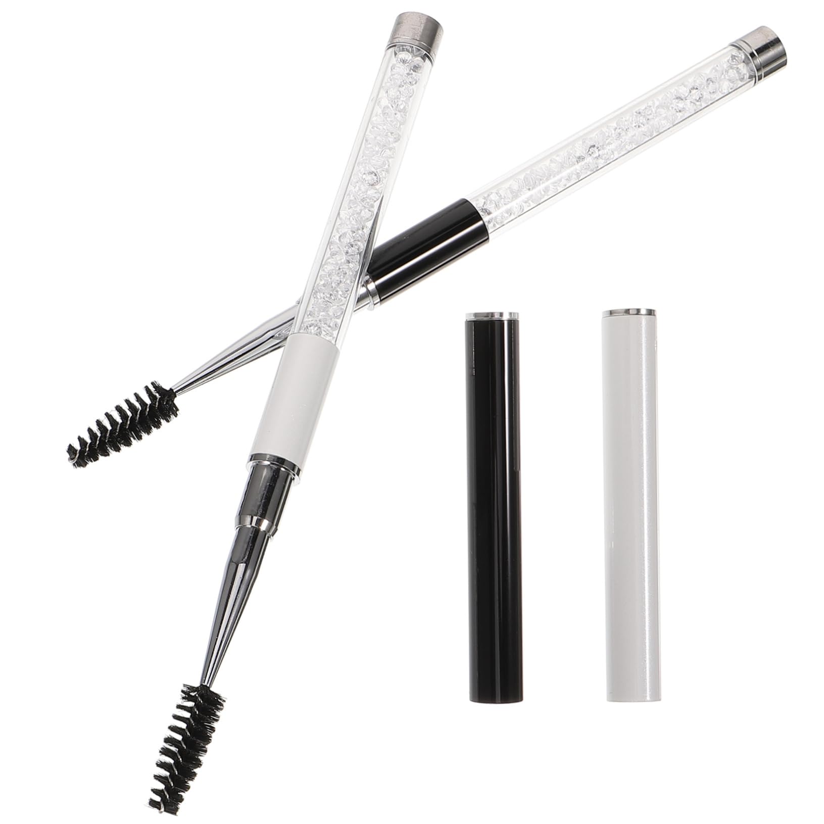 SOESFOUFU Elegant Lash Brush Set 2pcs Spiral Eyelash Brush Comb for Travel Makeup