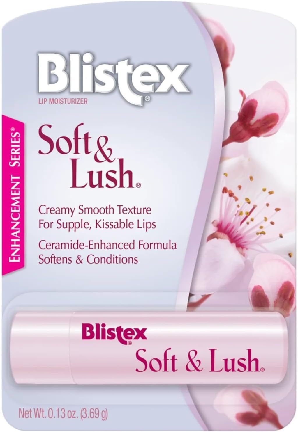 Blistex Soft & Lush Lip Protectant, 0.13 Ounce Tube – Softens & Conditions, Creamy Smooth Texture, Hydrating Lip Balm, Daily Lip Hydration,