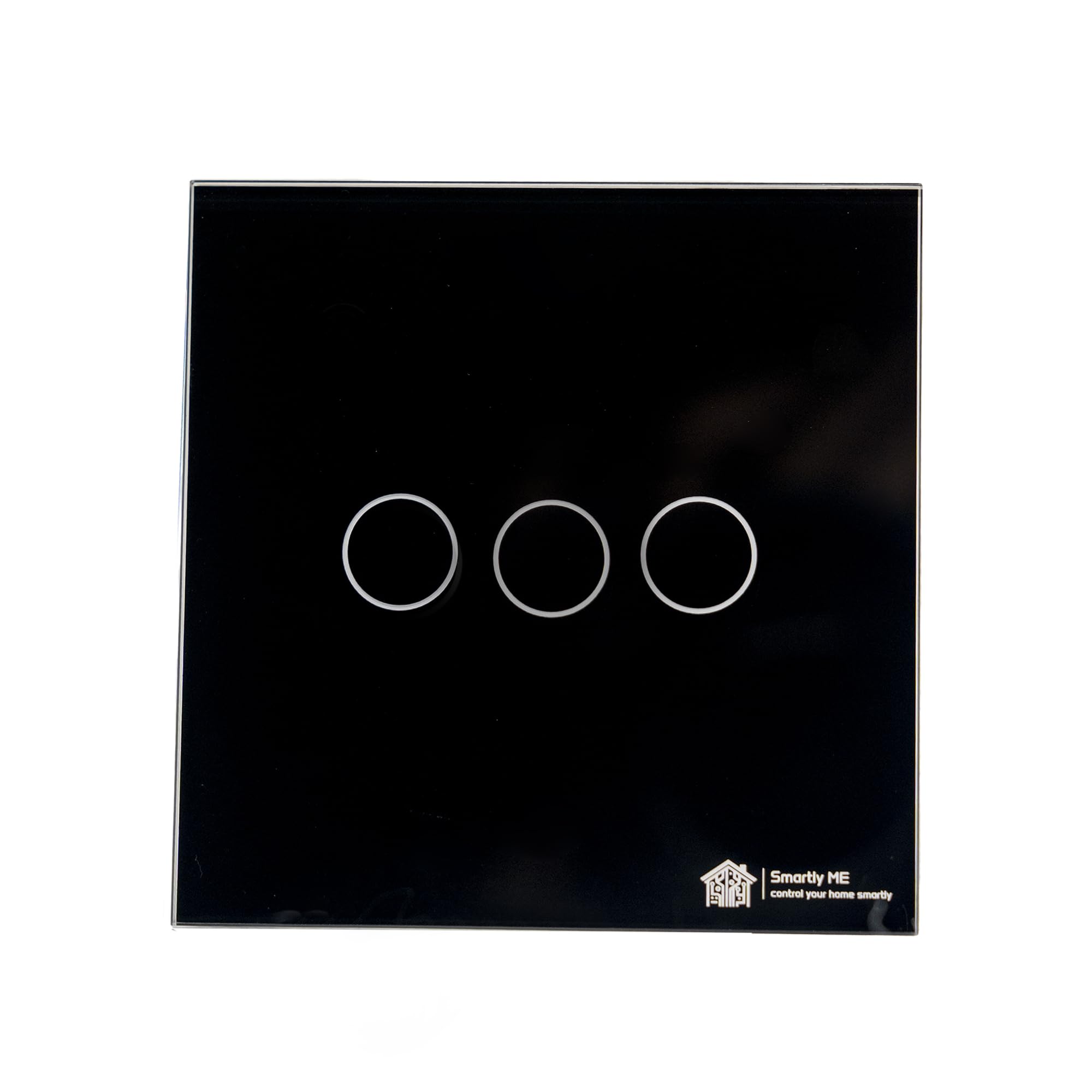 WiFi Smart Wall Light Switch, No Neutral Wire Required, No Hub Needed, Compatible with Alexa, Google Home & Yasmina, APP Remote Control, Voice Control, Touch Panel, 3 Gang, Black