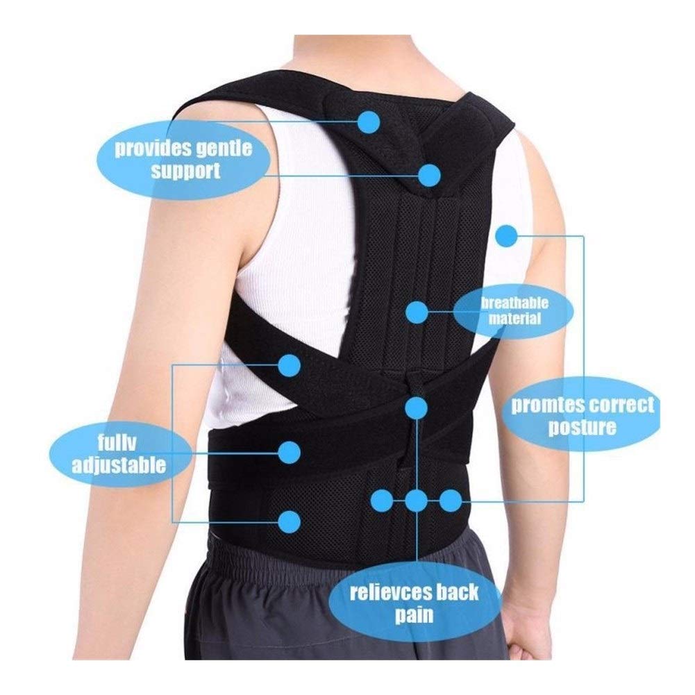 Cinturón de soporte ajustable for hombro(Black,Medium)