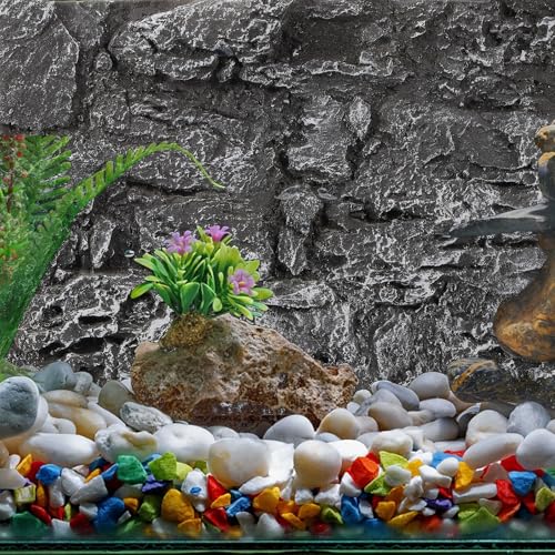 Panneau imitation roche bleu gris fond décoratif 3D pour terrarium - 4