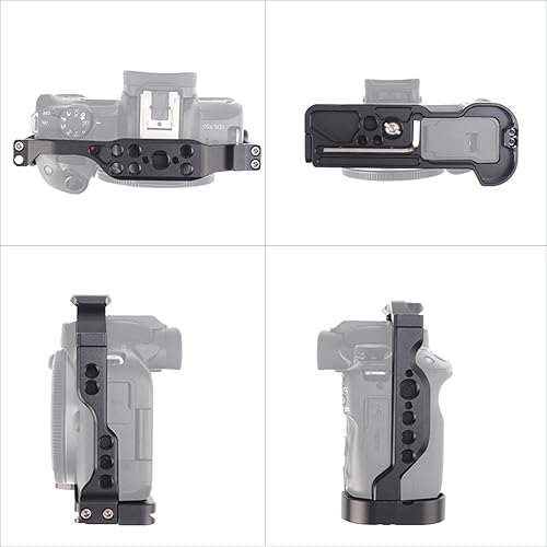 Vista 73 de Fotga Soporte estabilizador de jaula de cámara de aluminio de aleación + mango superior para Sony A7C ILCE-7C α7C sin espejo DSLR cámara de vídeo