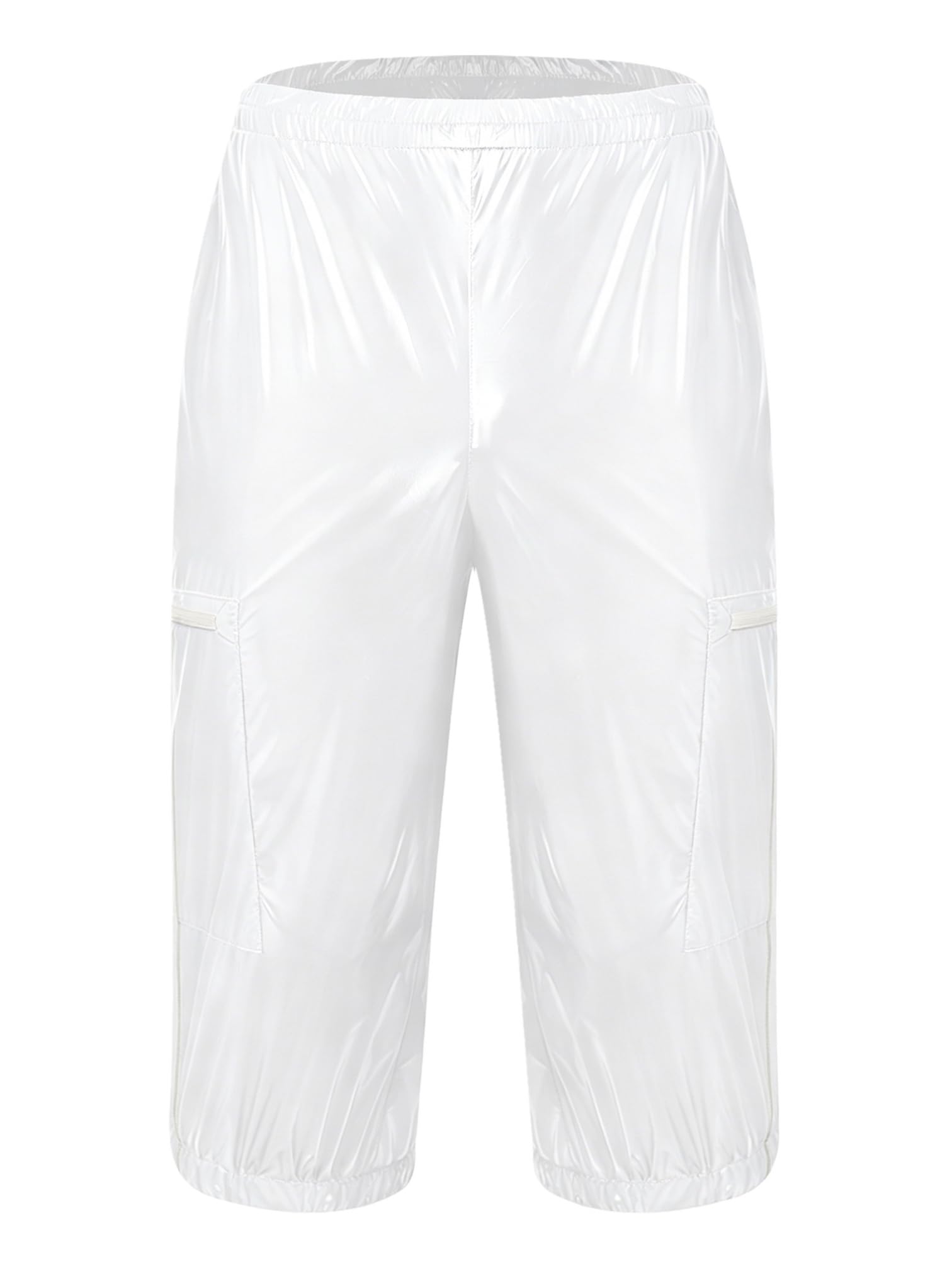 MSemis Uomo Maglia Incontinenza Con Pantaloni In Plastica Tuta Allenamento | Camicetta Con Mandorla E Shorts,Completo Due Pezzi,Costume Spettacolo Danza,Casuale,Jogging,Viaggiare,Fitness,Caccia