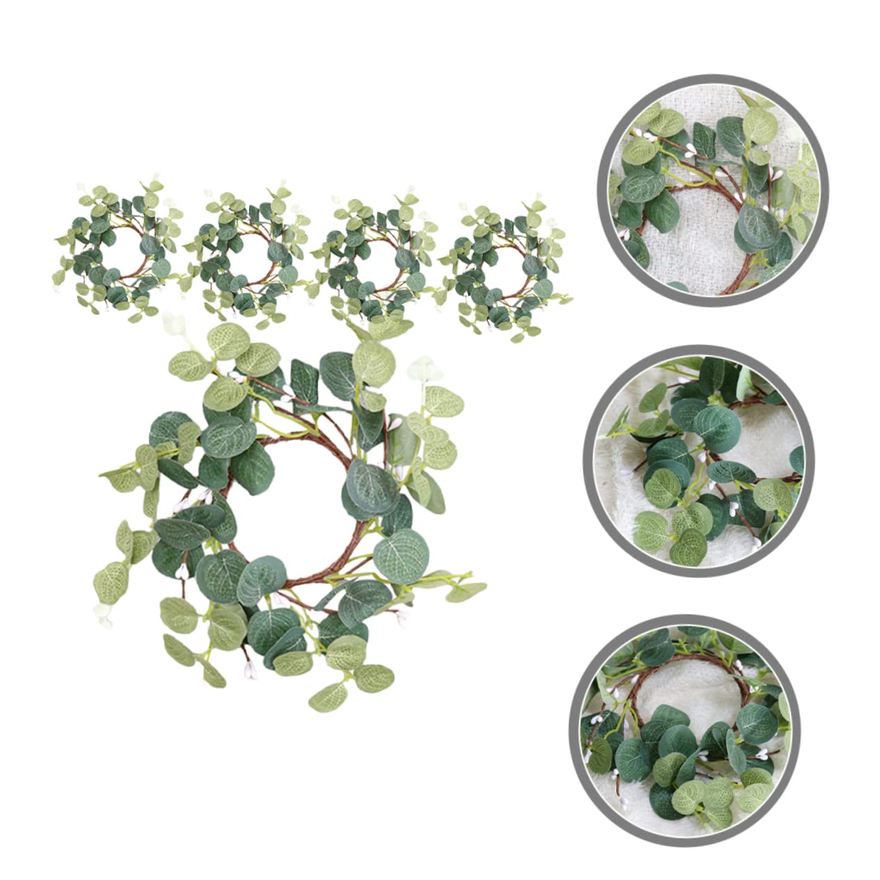 Zerodeko 15stücke Teiliges Künstlicher Eukalyptus Für Kerzen Dekorative Tischkränze Für Hochzeiten Partys Und Wohnräume Und Beeren Für Eleganten Stil