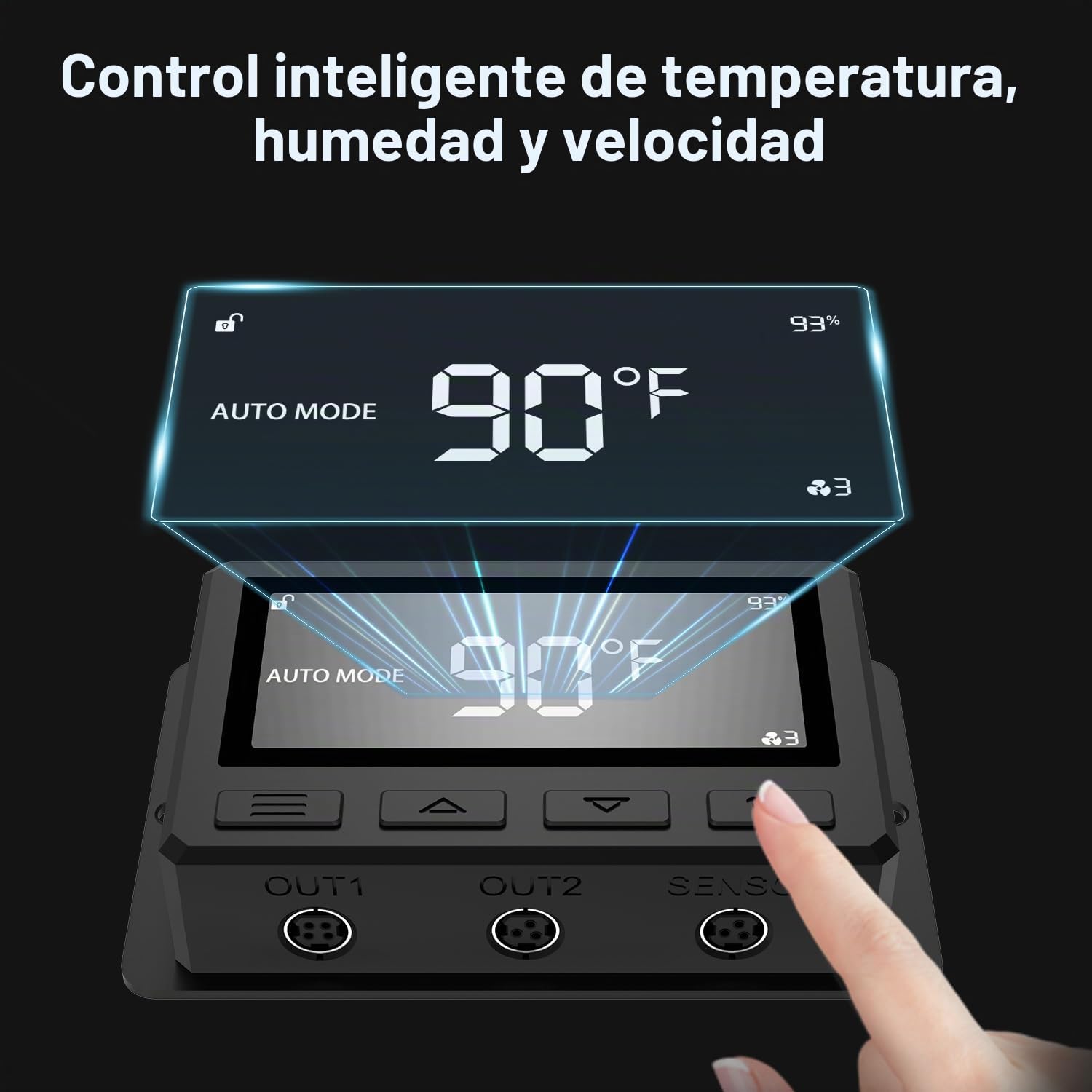 Aygrochy 200 mm Wifi App Extractor de aire con programación de temperatura y humedad, extractor para Baño, Sótano, Garaje, Cocina, Tente de Culture Hydroponique