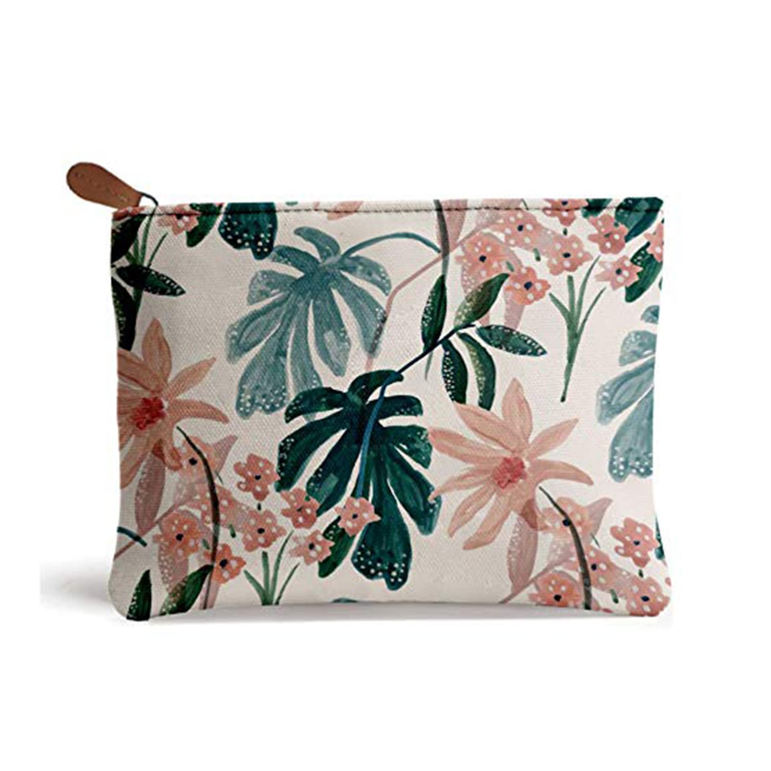 PAPER PLANE DESIGN Multipurpose Printed Canvas Zipper Pouch for Girls, Women (9 Inch x 6 Inch) (Pack of 1)-image-15