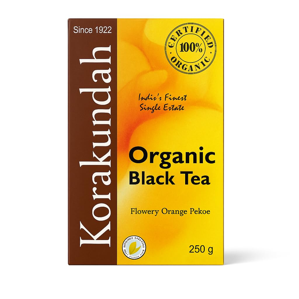 HONEYBEE TEA | Organic Black Tea 250 g | Pack of 2 | Total 500 g | India's Finest Single Estate Organic Tea | Chamraj Nilgiri