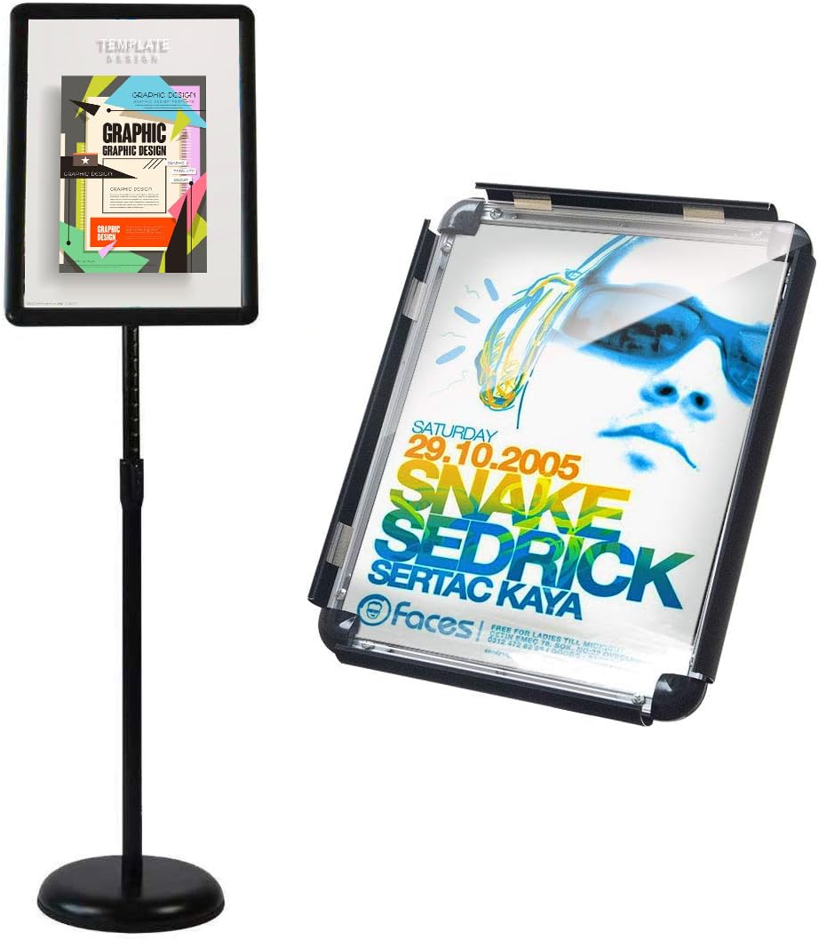 Soporte ajustable de alta resistencia para carteles, soporte de menú duradero para interiores y exteriores, ideal para eventos y promociones