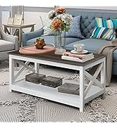 Amazon.com: Rainbow Sophia Coffee Table, Modern Farmhouse Wood