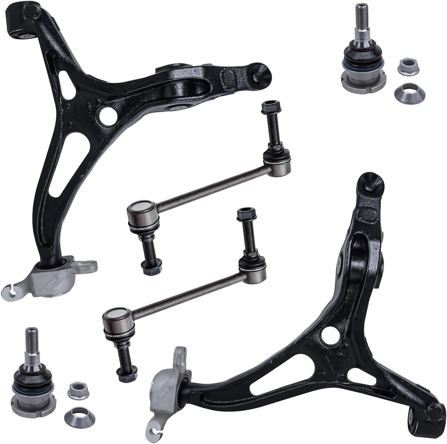 Detroit Axle 6pc Front Control Arms Kit for MercedesBenz