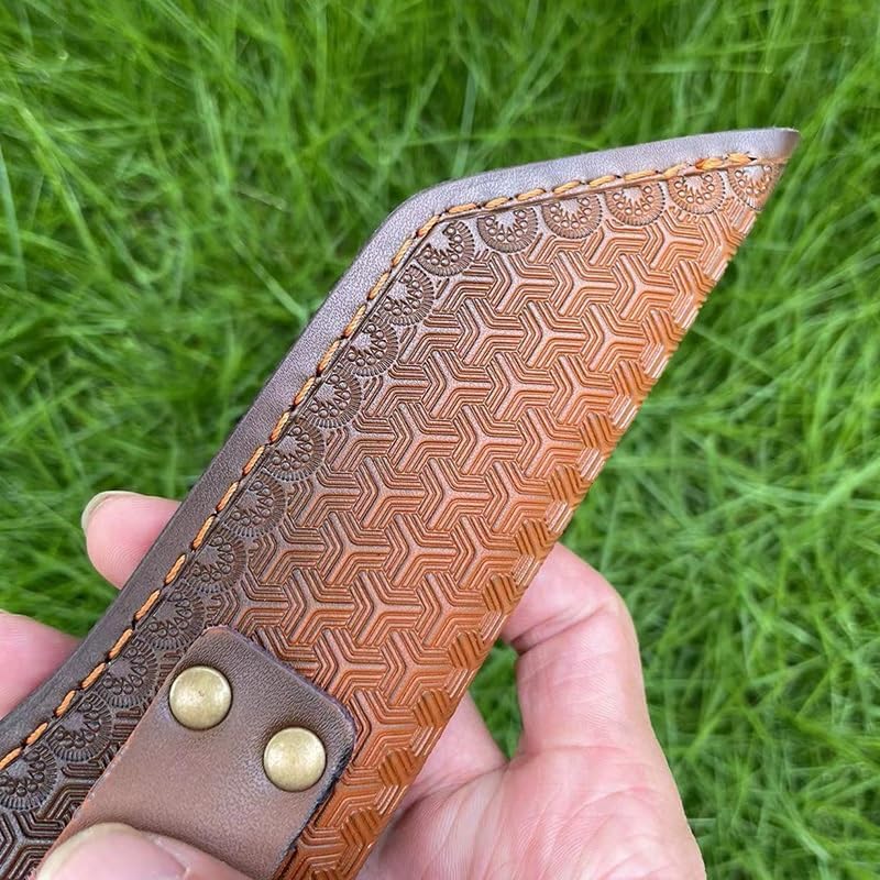 1PC Leather Knife Sheath with Belt Loop, Handmade Protective Case Fits for Outdoor Camping, Hiking