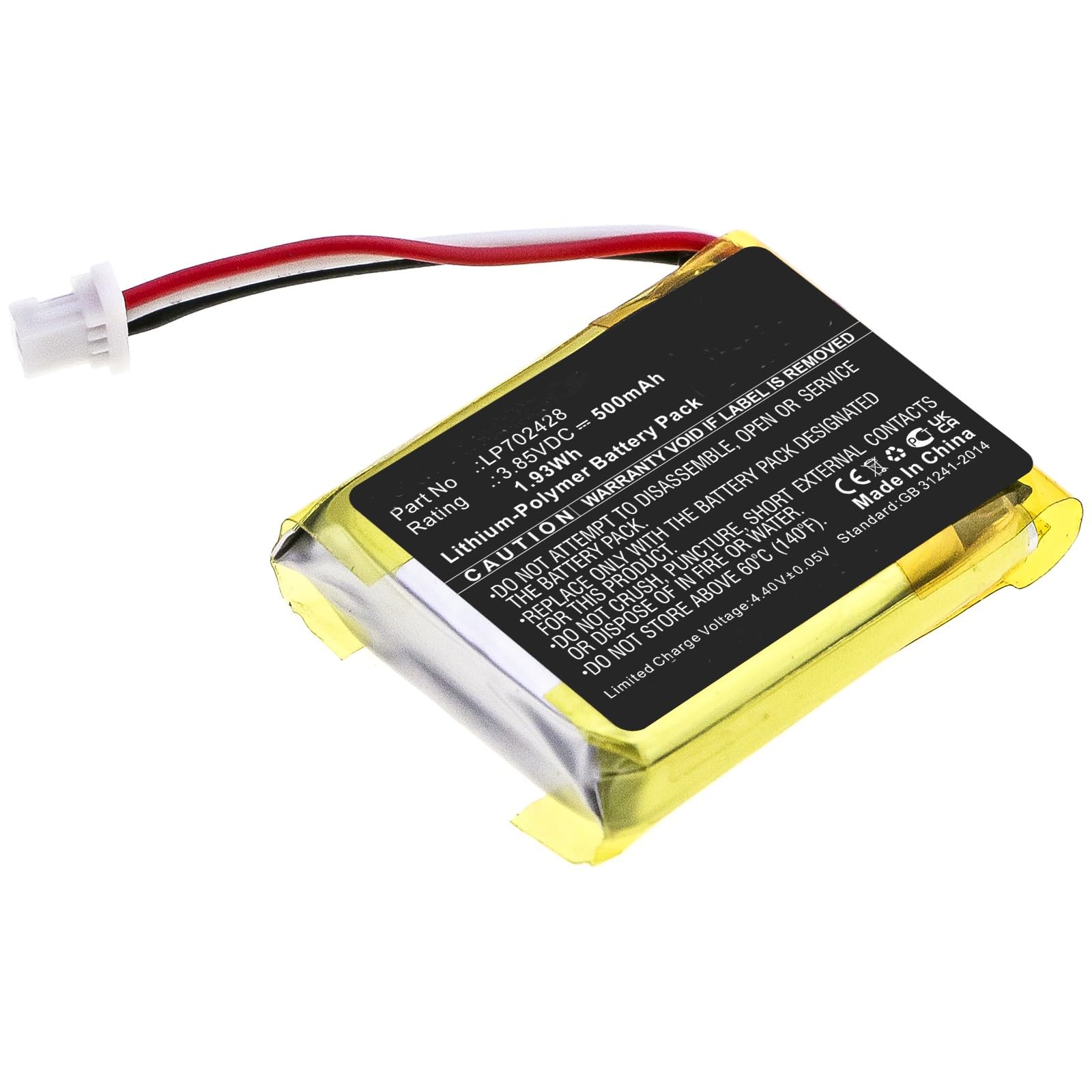 500mAh/3.85V Replacement Battery for WF-1000XM4 Charging Case LP702428