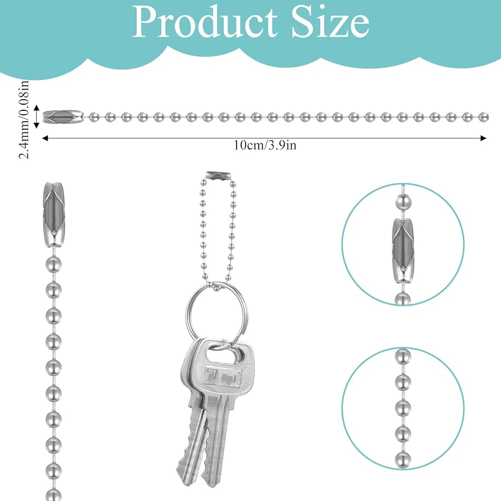 50pcs Stainless Steel Connector Clasp For Ball Chain Calotte End Crimps