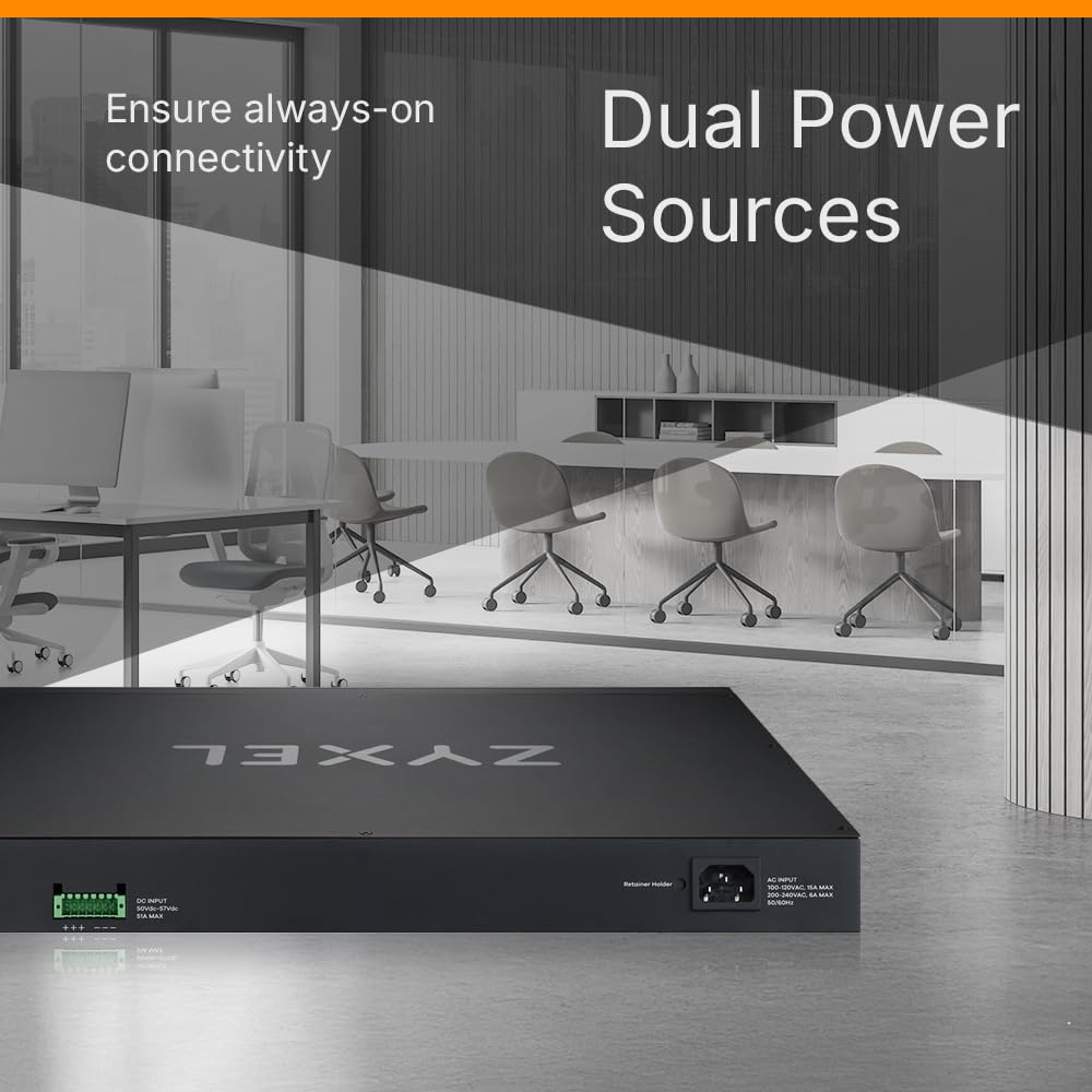 ZYXEL Switch Ethernet 24 Porte | L3 Access | 10G | Poe | XMG2230-28HP | 24x Porte 2.5G PoE RJ-45 + 4x 10G SFP+, Total PoE Budget 700W AC / 1440W DC, Doppia Alimentazione Flessibile