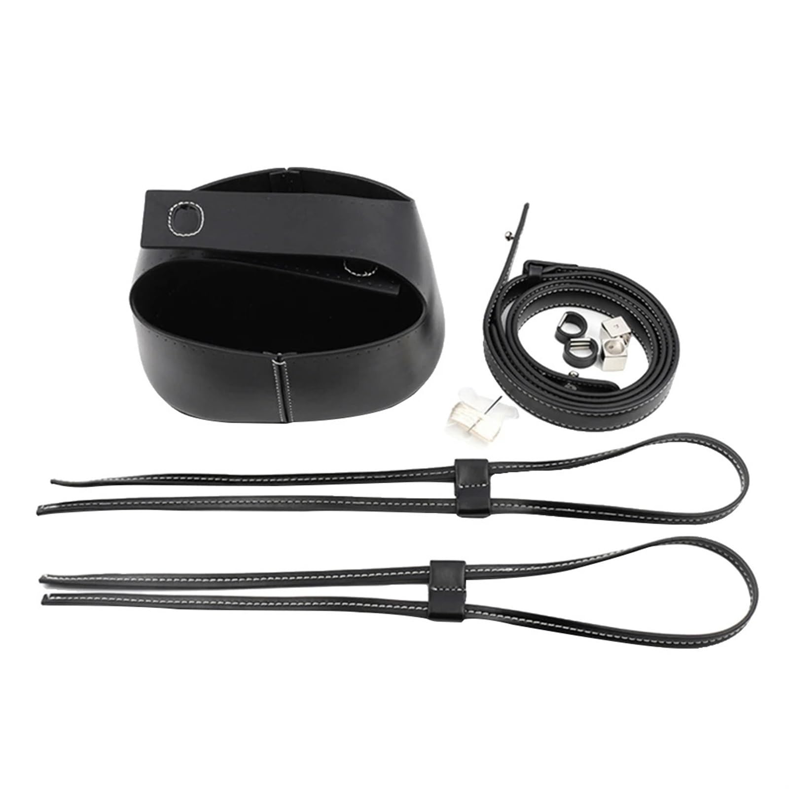 Fondo per Borsa Fatto a Mano per Borse Lavorate Base Inferiore for Borsa in Pelle Fai da Te Lavorata a Maglia all'Uncinetto for con Fibbia a Tracolla(Black)