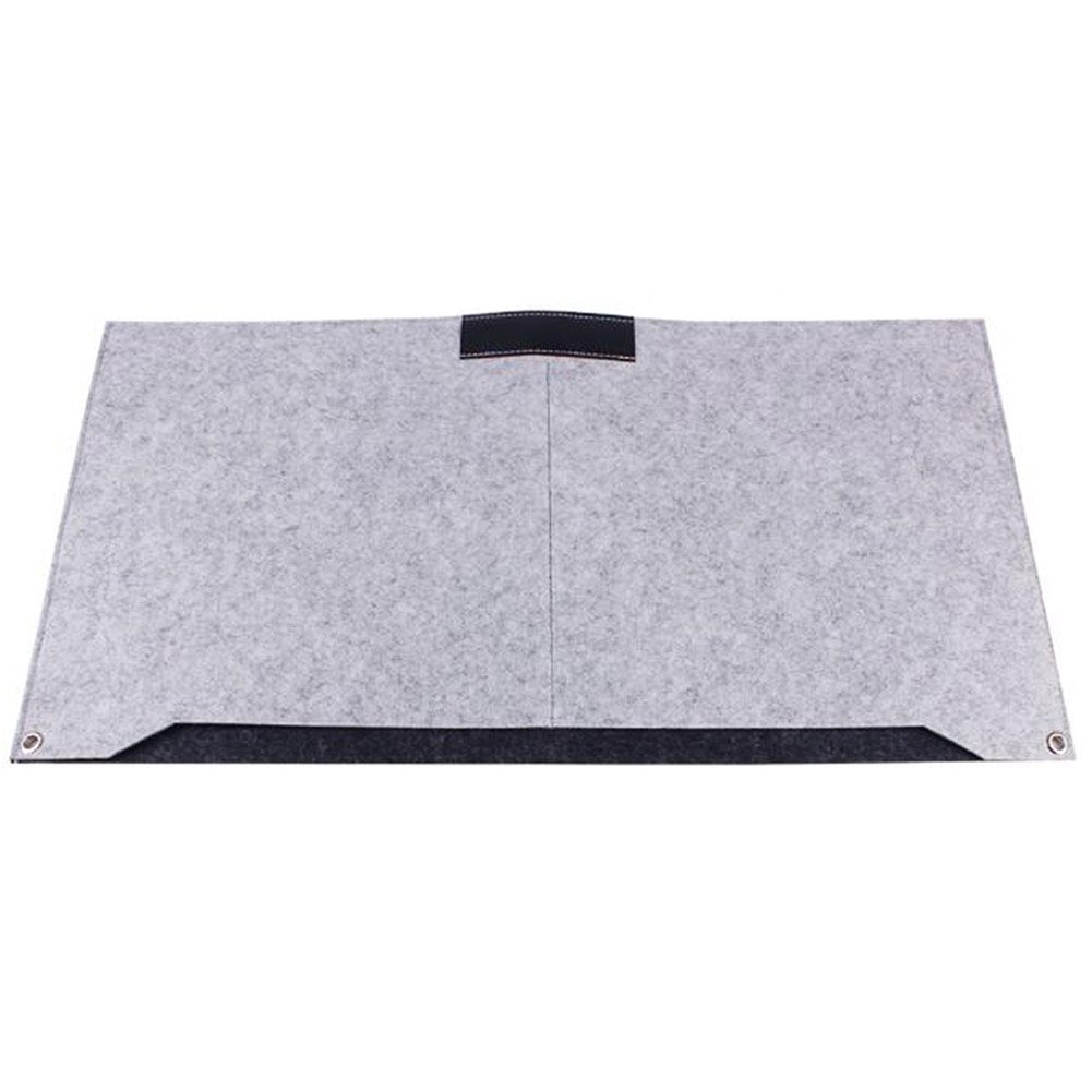 NNIUK Multifunctional Felt Desk Mat Office Extended Anti-Slip Mouse Pad Table Organizer with Smooth Surface Stitched Edge 25*13 inch,Grey