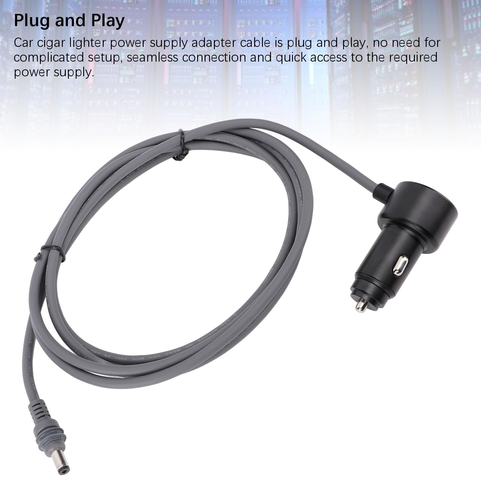 Aramox Satellite 18AWG DC Samochodowy Przedłużacz do Zapalniczki, 12V-24V