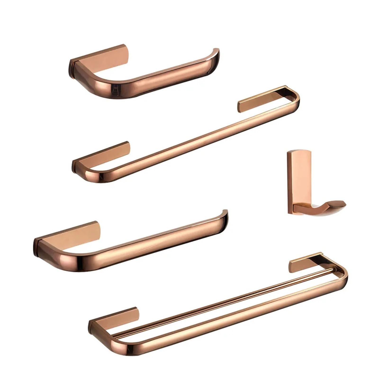 Portarrollos Papel higienico Laton Cepillado Pared Juego de herrajes baño Bronce con Gancho for Toalla(Towel Ring)
