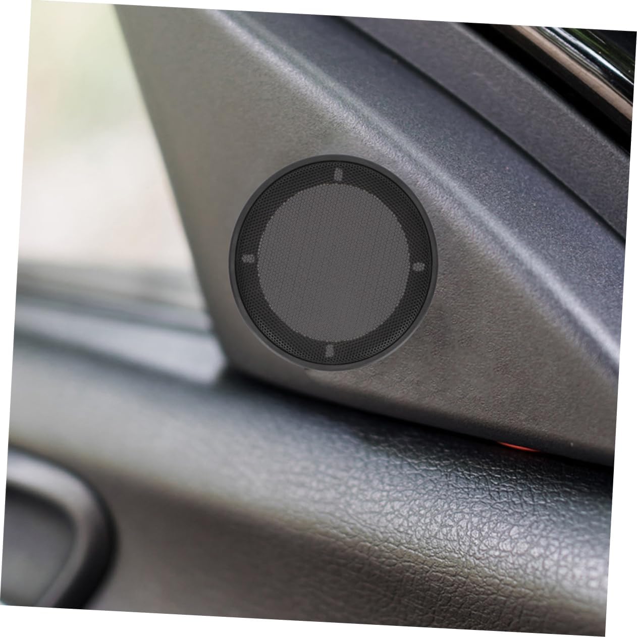 4pcs Car Subwoofer Grille Mesh Cover Horn Guard Protector for Cars Speaker Mesh Grille Protector Decorative Guard Speaker Circle Grill Protection Net