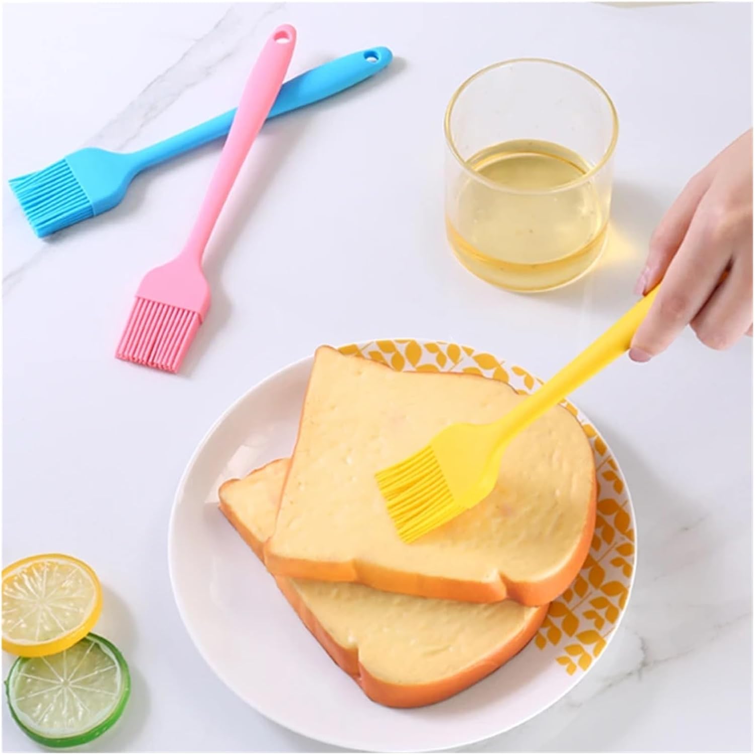 Silicone Oil Brush Barbecue Basting Heat Resistant Pastry For BBQ Cooking Baking Tool(26cm-Green)
