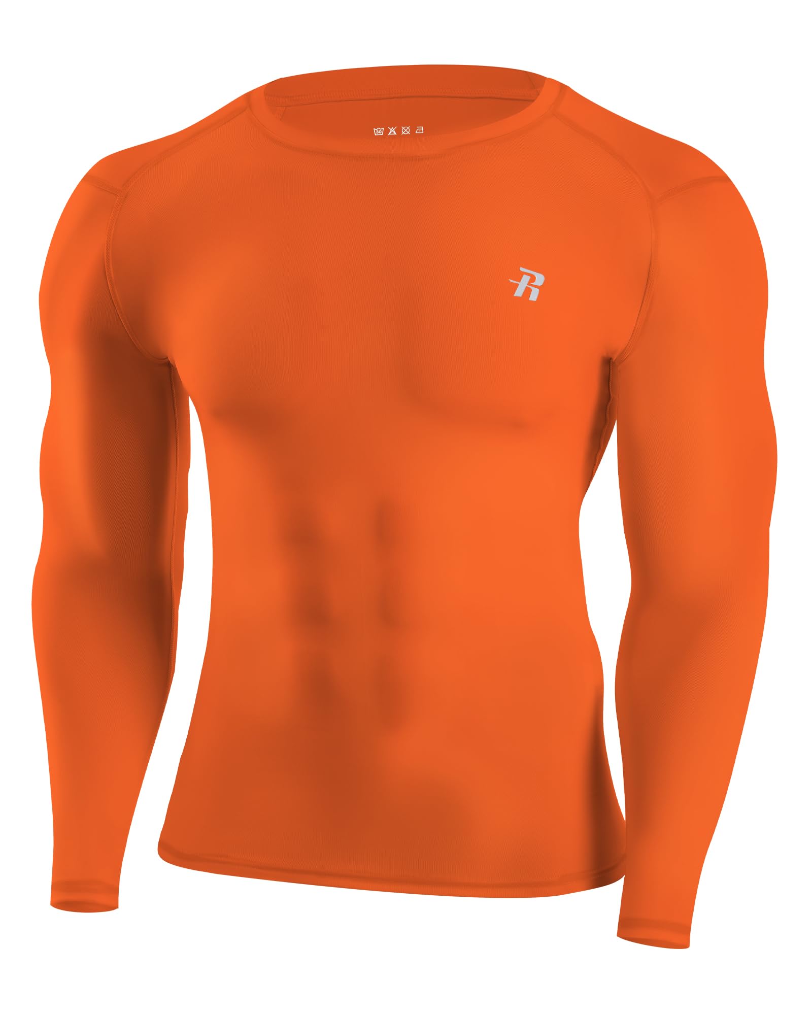 Runhit Long Sleeve Compression Shirts for Men, UPF 50+ Men's Compression Shirts, Running Athletic Workout Rash Guard