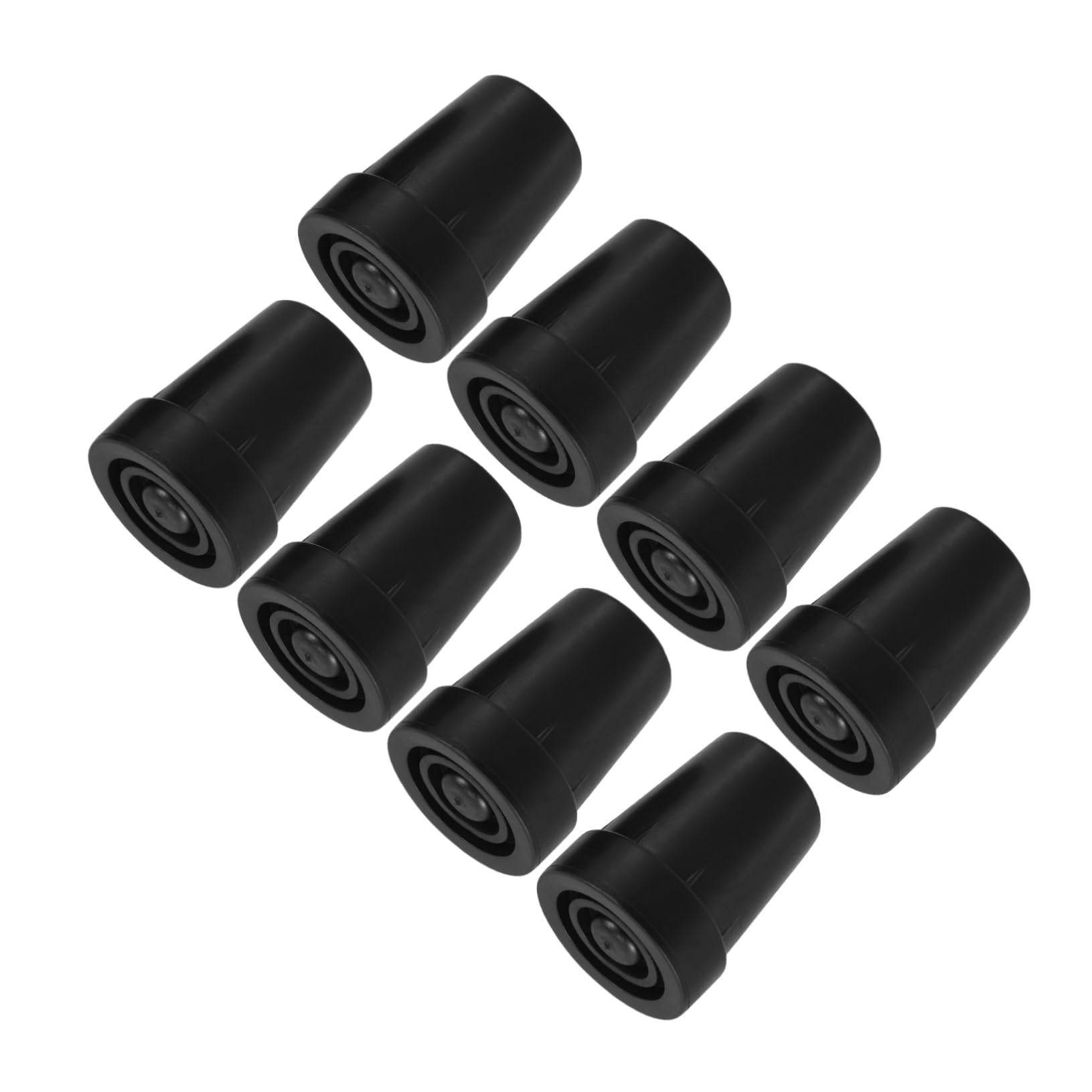 Didiseaon Stability Cane Tips 8 Pack Elderly Cane Tips for Walker and Crutches Non-Slip Walking Stick Feet Plastic Base Cane Tip Protectors for Durability