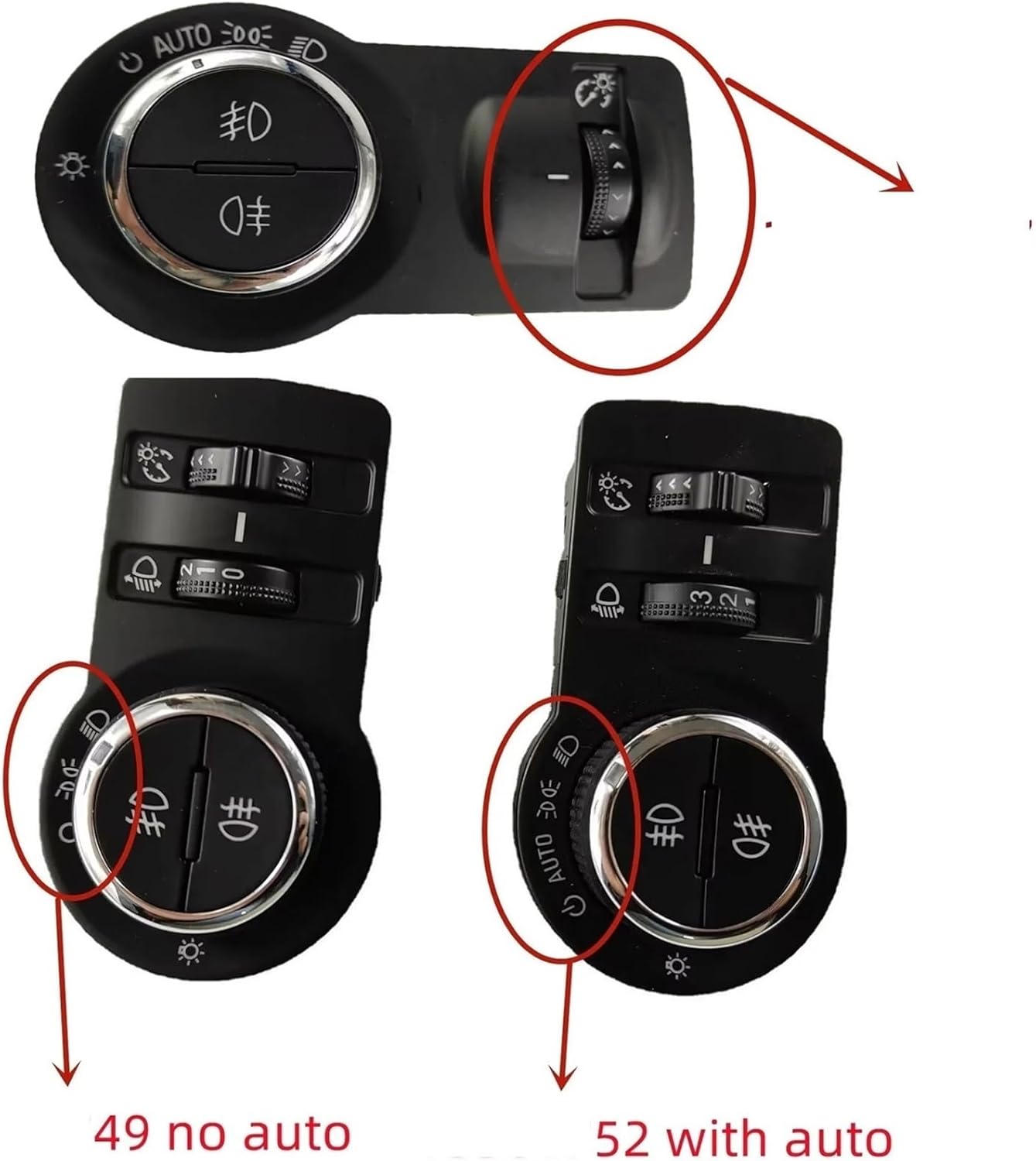 Fit for Fog Lamp Headlight Control Switch for 2017 2018(49)