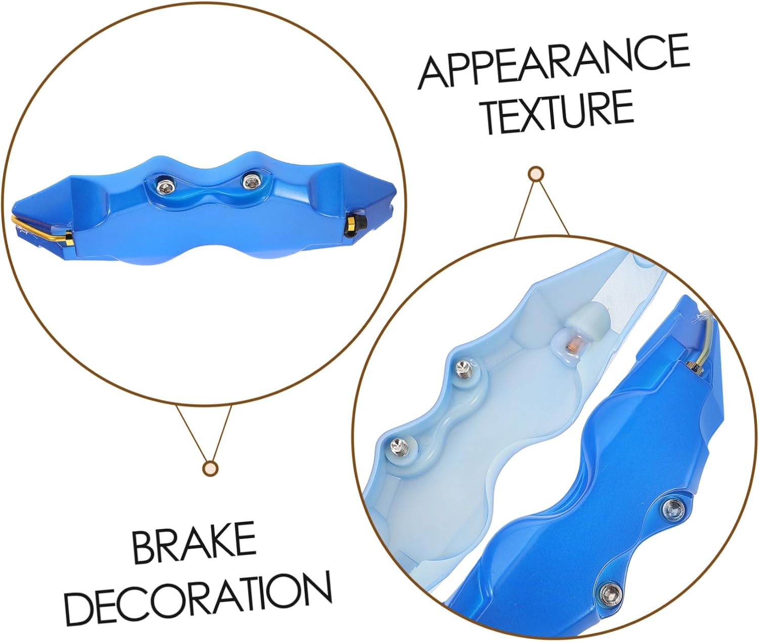 Unomor 1Pair Front Brake Caliper Cover Car Decoration Guard Protector for Rear Caliper Stylish Accessory for Vehicle Aesthetic Compatible with Various Models