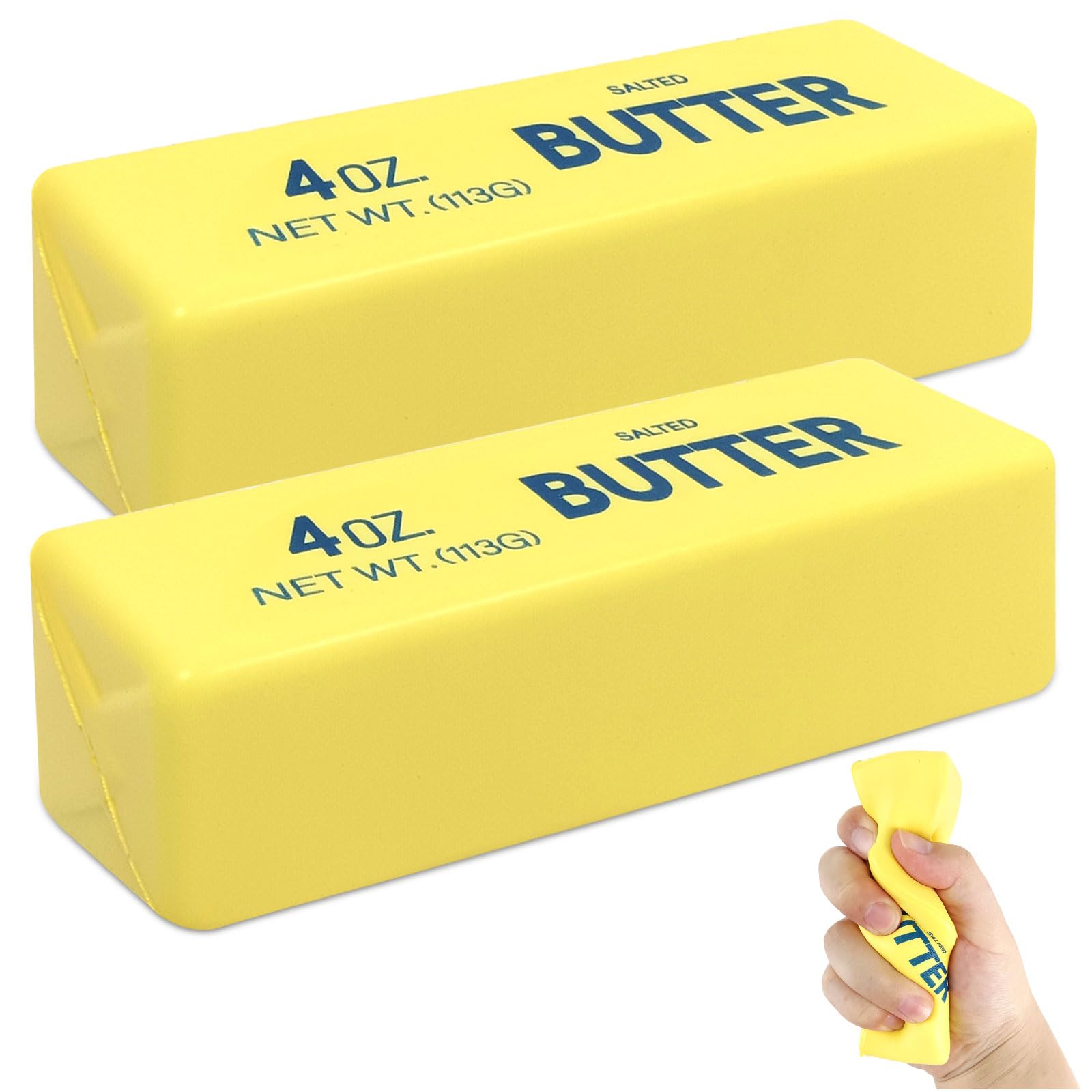 2 Unidades Juguete Para Apretar Mantequilla, Palos De Mantequilla Bola Para Apretar Paloes De Mantequilla Realista Bolas Antiestrés Para Apretar Mantequilla De Rebote Lento Comida Falsa Squishy
